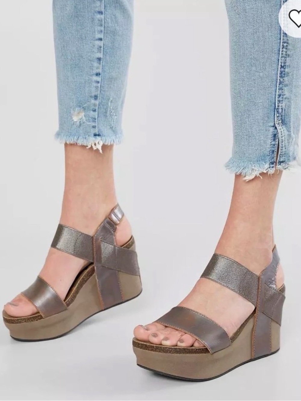 OTBT Bushnell size 10 Pewter Bronze Wedge Sandal